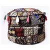 "Handmade" Indiano Puf Pouf Poggiapiedi Ottomano Tondo Pavimento Cuscino Arredamento Etnico