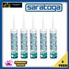 Saratoga SILICONE TRASPARENTE BIANCO ANTIMUFFA ACETICO CARTUCCIA SARATOGA 5 PZ SIGILLANTE