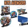 BIG PARTY Kit festa 72pz THE AVENGERS SUPEREROI compleanno TAVOLA ADDOBBI PARTY SET piatti