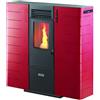 MAURER STUFA A PELLET SLIM 10C CANALIZZATA 9,0 KW CON WI-FI MAURER BORDEAUX E NERA