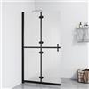 vidaXL Parete per Doccia Walk-in Pieghevole in Vetro ESG 120x190 cm vidaXL
