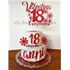 - Fatto a mano - Torta Finta Per 18 compleanno Polistirolo Gomma Fiocco di neve Natale Natalizia