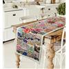 Fatto a mano Runner Da Tavolo Ricamato In Cotone Indiano Con Patchwork Per Decorazione