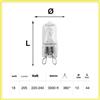 maurer LAMPADINA ALOGENA ATTACCO G9 18W 33W 48W 220 240V 3000K LUCE CALDA 360° 2PEZZI
