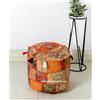 "Handmade" Bohémien Patchwork Pouf Cover Ottomano Arredamento Etnico Indiano Piedi Sgabello