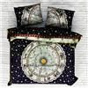 Fatto a mano Astrologia India Mandala Boho Queen Set Copripiumino Coperta 2 Cuscini