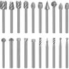 YURINWOO Set di 20 Frese Rotanti per Punte per Incisione Metallo Duro con Gambo da 3 mm