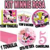 KIT ADDOBBI FESTA COMPLEANNO MINNIE ROSAPIATTI coordinati DISNEY PARTY OSTIA