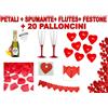 33 Pezzi Kit decorazione palloncini Valentine's Day - Palloncini cuore rosso
