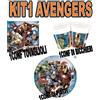 BIG PARTY Kit festa 72pz THE AVENGERS SUPEREROI compleanno TAVOLA ADDOBBI PARTY SET piatti