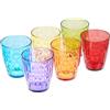 Tognana Gemma; Set 6 Bicchieri cc 320; Vetro; Multicolore