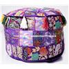 "Handmade" Indiano Puf Pouf Poggiapiedi Ottomano Tondo Pavimento Cuscino Arredamento Etnico