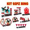 BIG PARTY KIT 132PZ FESTA BING PIATTO TOVAGLIOLO addobbi tavola set compleanno