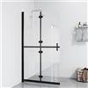 vidaXL Parete per Doccia Walk-in Pieghevole in Vetro ESG 120x190 cm vidaXL