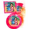 KIT 24 PIATTI BICCHIERI lilo e stitch personalizzati Festa Party Tavola DECORAZI