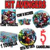 KIT ADDOBBI FESTA COMPLEANNO AVENGERS PIATTI coordinati supereroi PARTY OSTIA