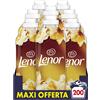 LENOR Ammorbidente Lavatrice Concentrato, 200 Lavaggi (8X25), Oro E Fiori Di Vaniglia,