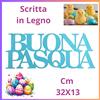 Decorazioni buona pasqua appendino scritta in legno idee regalo festa in casa