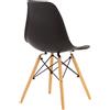 CRIBEL SET DI 4 SEDIE NEW VEGA PLUS NERO CRIBEL POLIPROPILENE STILE SCANDINAVO