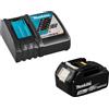 MAKITA KIT Batteria BL1830B 3Ah 18V + carcicatore DC18RC Originale 191A24-4