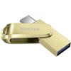 SanDisk Ultra Dual Drive Luxe 32GB 64GB 128GB 256GB USB Type C Pen Drive Gold