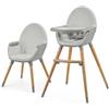 Kinderkraft Fini 2 - Seggiolone Pappa 6M+ Evolutivo Sedia Grigio
