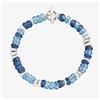 DoDo Bracciale Dodo Rondelle DBC5002_RONDE_ABLAG Argento Plastica Blu Nuovo