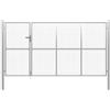 vidaXL Cancello per Giardino in Acciaio 350x150 cm Argento