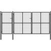 vidaXL Cancello per Giardino in Acciaio 400x150 cm Antracite