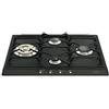 Smeg Piano cottura gas 4 zone CORTINA Black (60cm) SR764AO
