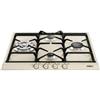 Smeg Piano cottura gas 4 zone CORTINA Panna (60cm) SR764PO