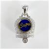 MEG AMOCAPRI CZB0D2 Ciondolo in Metallo con campanella Capri Argento/Blu