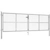 vidaXL Cancello per Giardino in Acciaio Zincato 415x175cm Argento