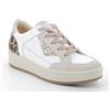 IGI&CO Sneakers Igi&co 7655155 pelle bianca leopard zeppa 3,5 cm Made in Italy SCONTO
