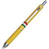 OSAMA, Quadra - Penna a Sfera con Portamine, Punta 0,8 mm + Mina 0,5 mm, Ideale per Cartoleria e Cancelleria Scuola, Ufficio e Università - Penna Multicolore con Inchiostro Nero, Blu e Rosso - Giallo