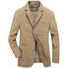 Giacca da Uomo Blazer Safari Tasche Beige Jeans Elegante Slim D2215B