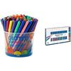 Giotto Bundle Turbo Color - Barattolo Da 96 Pennarelli A Punta Fine, 2.8 mm + Astuccio Turbo Pro 15 Pz Pennarello Doppia Punta