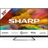 Sharp Quantum Dot 50EQ3EA - 50 TV Android 4k Ultra HD (4X HDMI 2.1, 2X USB, Bluetooth), Dolby Vision, Dolby Atmos, Assistente Google, Chromecast, Altoparlanti Premium Harman/Kardon 2x15W, nero