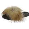 Pantofole Donna Peluche Ciabatte Con Pelo Pelose Estive Sandali Pelliccia Ecolog