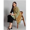 Fatto a mano Handmade WWS-425 Sciarpa Stola Oversize in Lana Verde Floral Ombre Pashmina