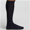 Pompea Calza Uomo Lunga Piquet 3 Paia Blu Taglia L/XL
