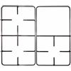 SAMET Kit 2 Griglie per Cucina Piano Cottura SAMET OCEAN 3 Fuochi + Piastra elettrica