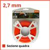 STIHL Filo per decespugliatore tagliaerba stihl 2.7 mm quadro quadrato tondo matassa