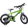 Dino Bikes BICI MISURA 14 BIMBO MTB DINO BIKES BICICLETTA BAMBINO VERDE FLUO ART. 414 U-R88