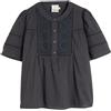 INDI&COLD camicia donna grigio cotone/sangallo MC114 100% cotone biologico
