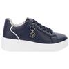 Valleverde Scarpe VV35104 Sneakers Donna in Similpelle Blu Chiusura Lacci