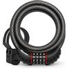 Master Lock Lucchetto a combinazione per bicicletta, lunghezza 1,8 m, nero, 8122D