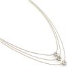 Collana girocollo da donna a tre fili in oro bianco 18 kt con fiori