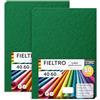 m-office Pannolenci Colorati, Feltro per Lavoretti Creativi, Cucito e Patchwork, Materiale per Scrapbooking e Decorazioni, Set Colori DIY, Ideale Artigianato e Fai-da-te, 40x60cm (Verde Scuro, 20pz)