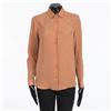 Gucci Camicetta camicia in crêpe di seta Gucci 1400 $ - motivo a quadri jacquard GG